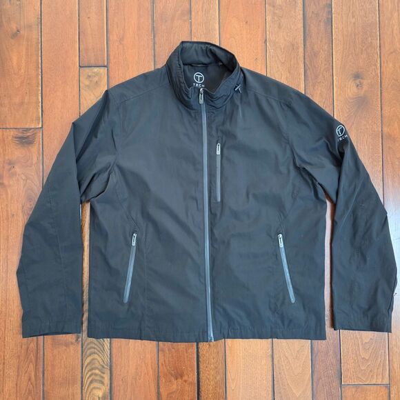 Tumi T-Tech Jacket Men's XL Hooded Packable Black - Picture 1 of 12